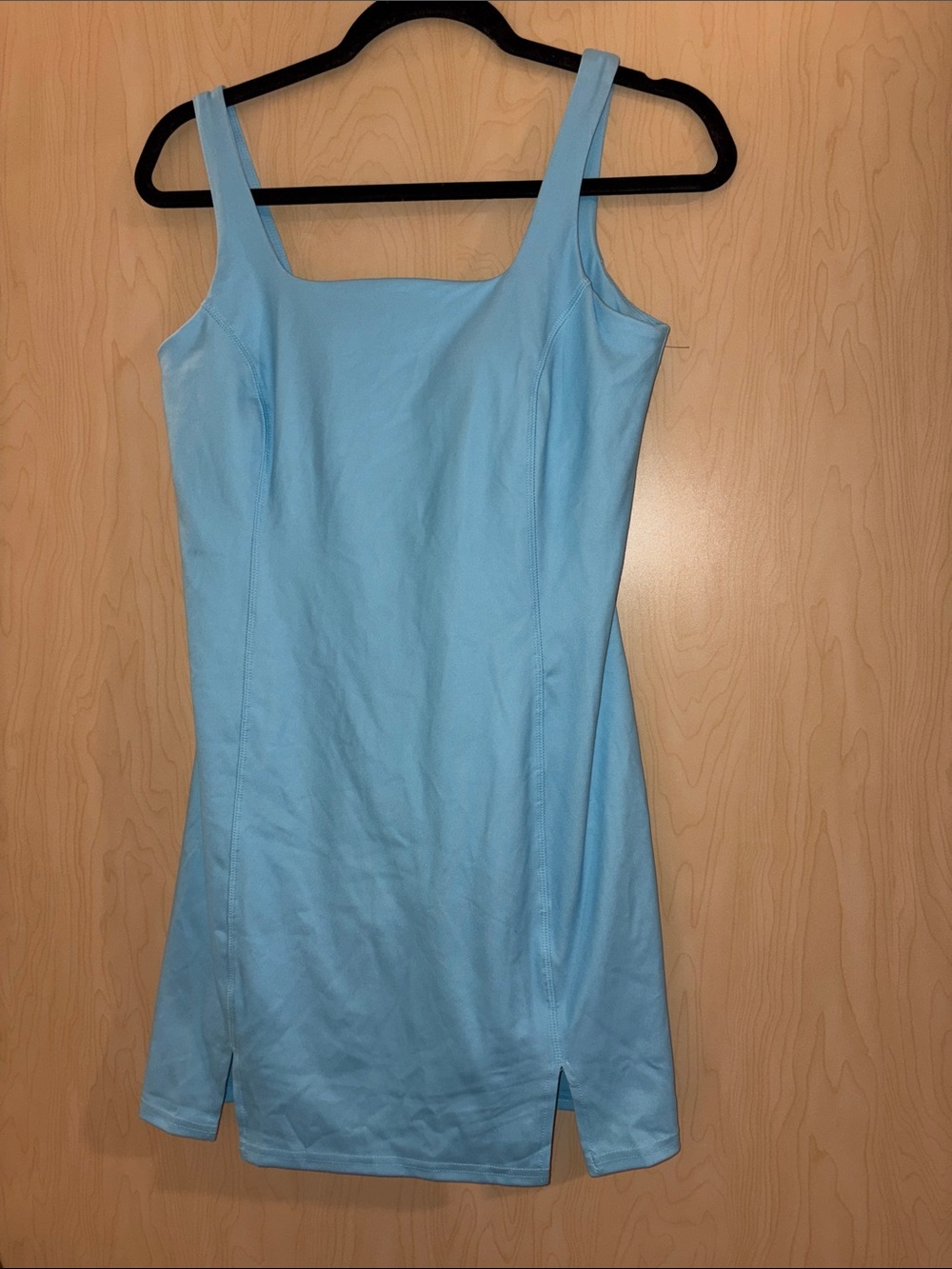 all in motion Light Blue Sleeveless Square Neck Mini Dress